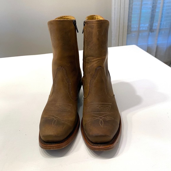 Boulet Brown Western‎ Cowboy Ranch Hand Ankle Zipper Boots Mens 7 D Canada main image 8